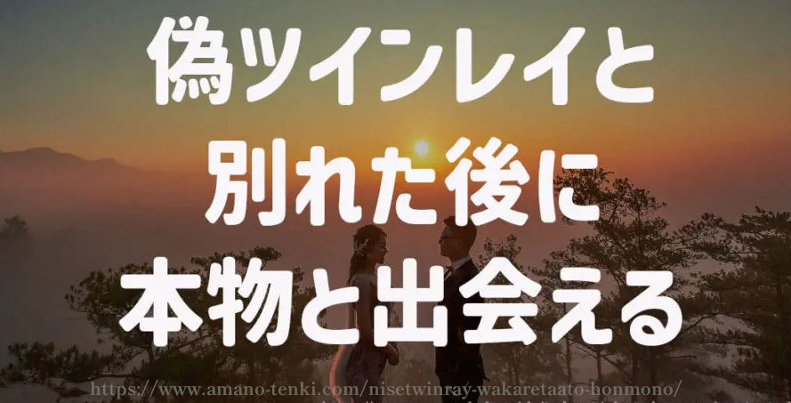 偽ツインレイと別れた後に本物と出会える