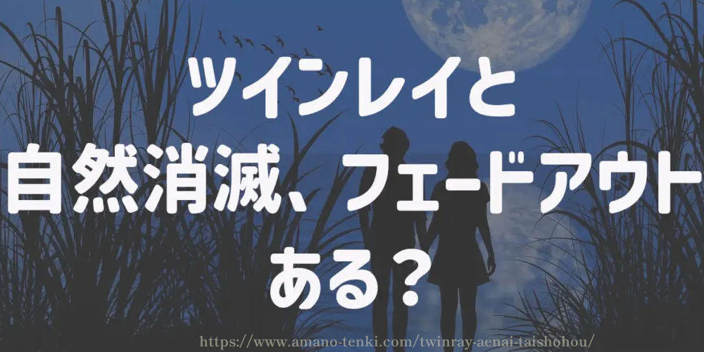 ツインレイと自然消滅、フェードアウトはある？