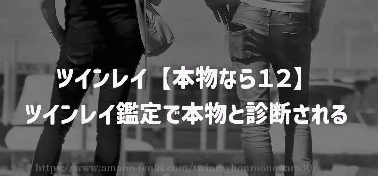 ツインレイ【本物なら１２】ツインレイ鑑定で本物と診断される
