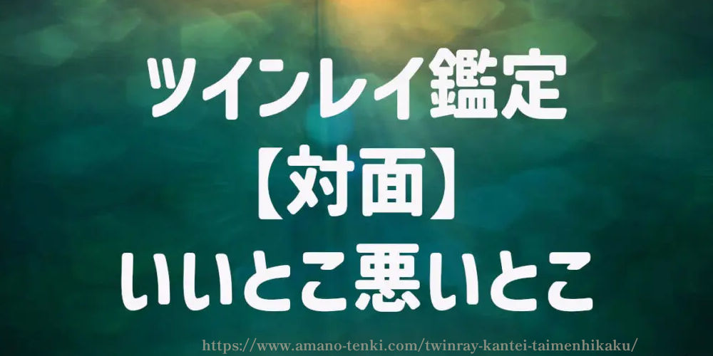 ツインレイ鑑定【対面】いいとこ悪いとこ