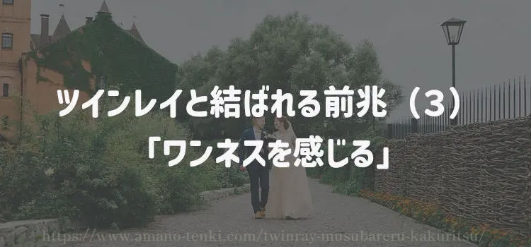 ツインレイと結ばれる前兆（３）「ワンネスを感じる」