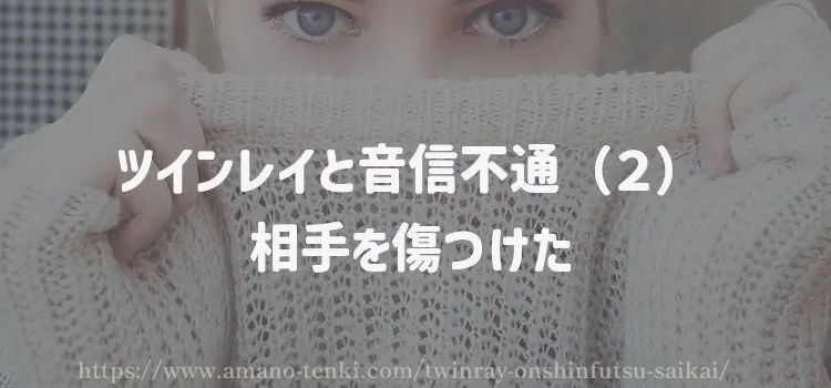 ツインレイと音信不通（２）相手を傷つけた