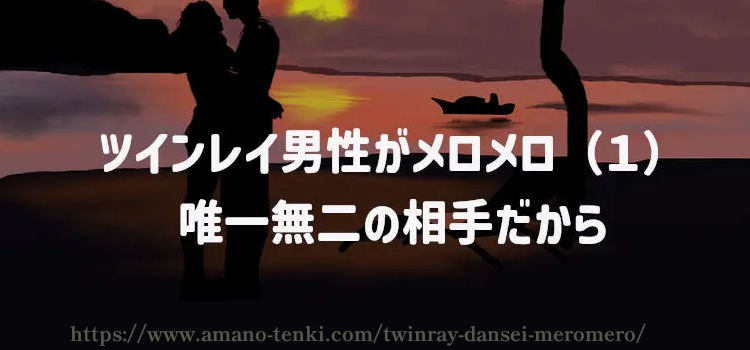 ツインレイ男性がメロメロ（１）唯一無二の相手だから