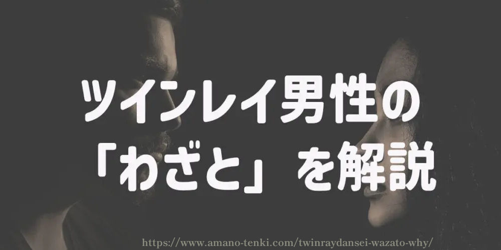 ツインレイ男性の「わざと」を解説