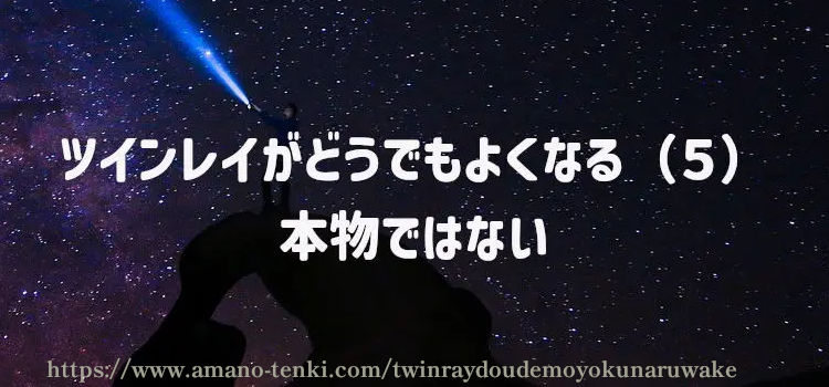 ツインレイがどうでもよくなる（５）本物ではない