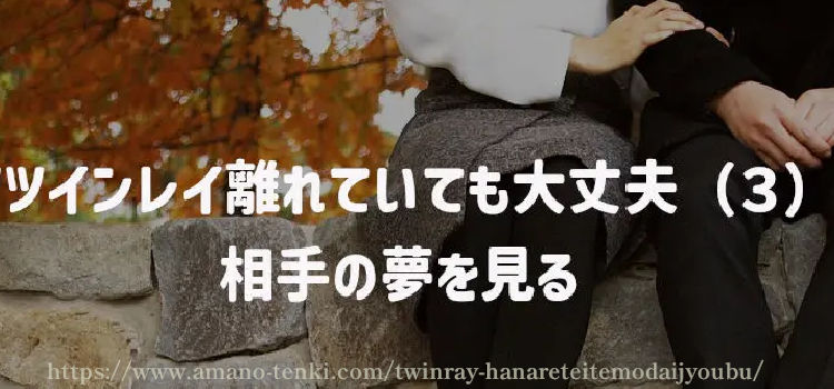 ツインレイ離れていても大丈夫（３）相手の夢を見る