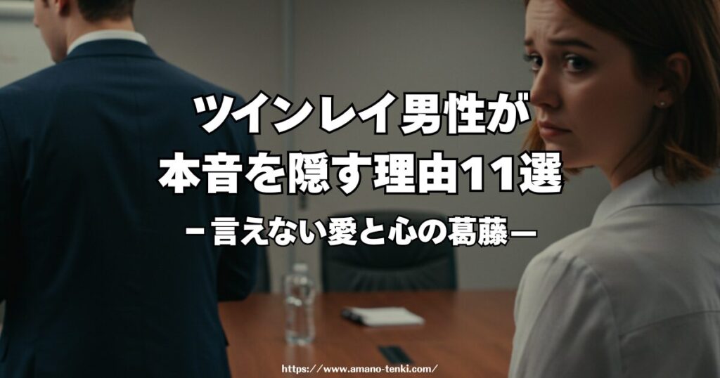 ツインレイ男性が本音を隠す理由11選｜言えない愛と心の葛藤
