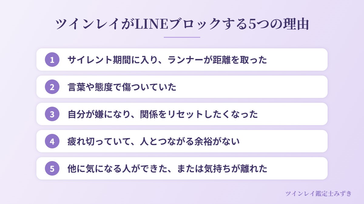 ツインレイがLINEブロックする5つの理由