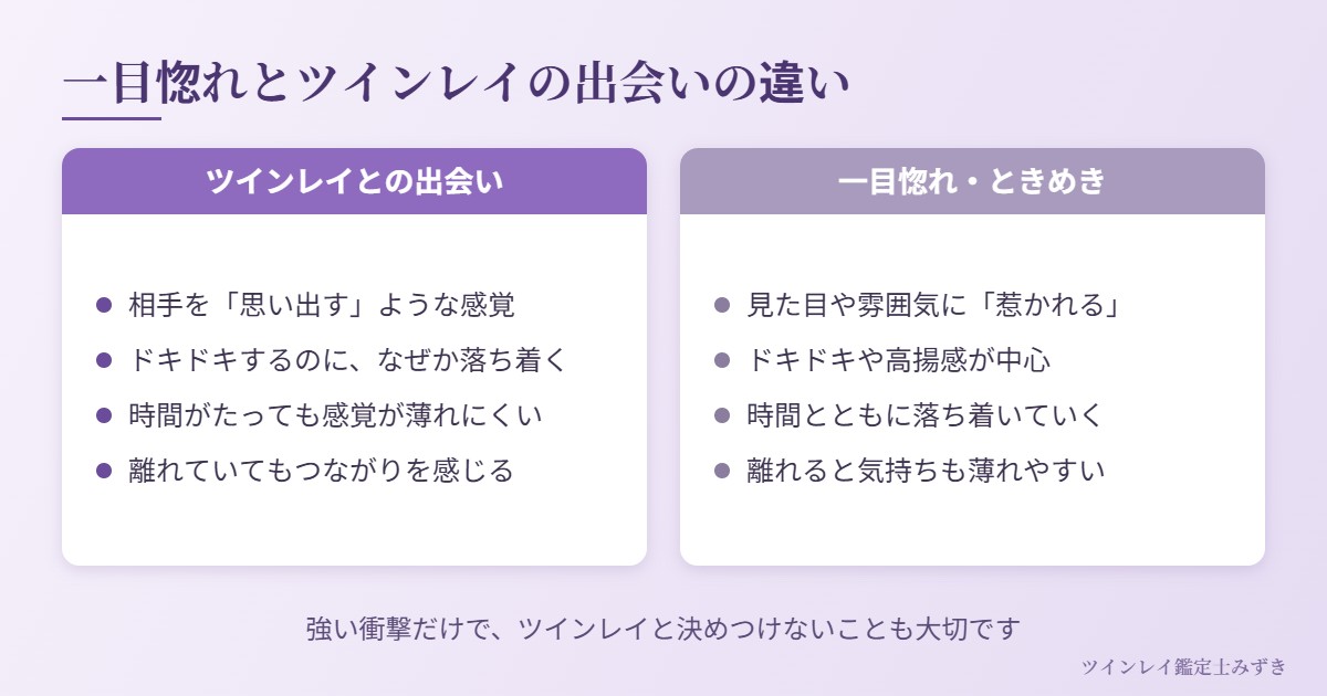 ツインレイとの出会いの衝撃と一目惚れの違い