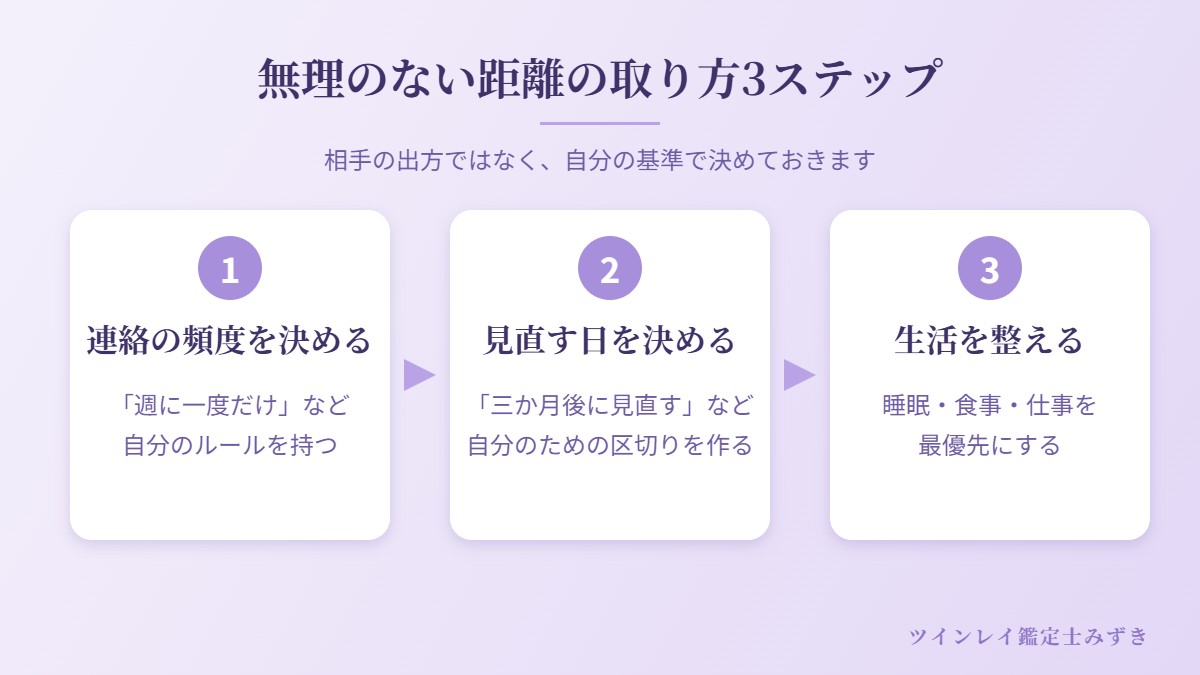 離れるときの無理のない距離の取り方3ステップ